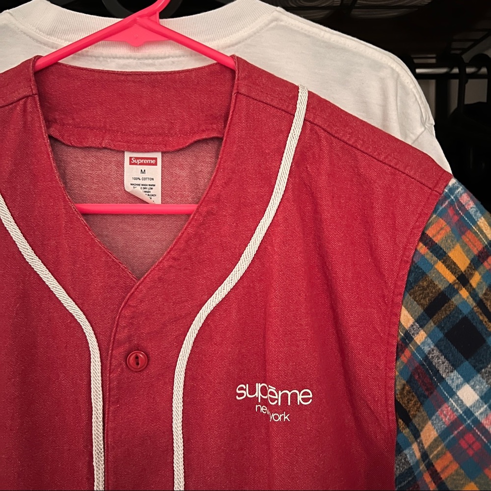 Supreme Denim Baseball Jersey